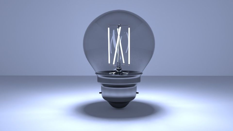 Light bulb - LED Filament 3D model_8