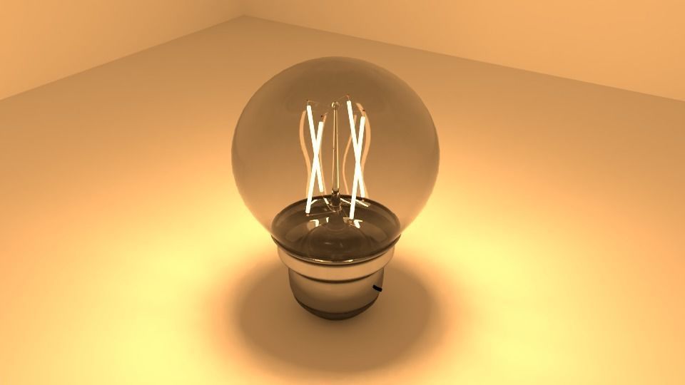 Light bulb - LED Filament 3D model_2
