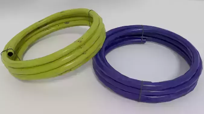 Low poly PVC gas or water pipes