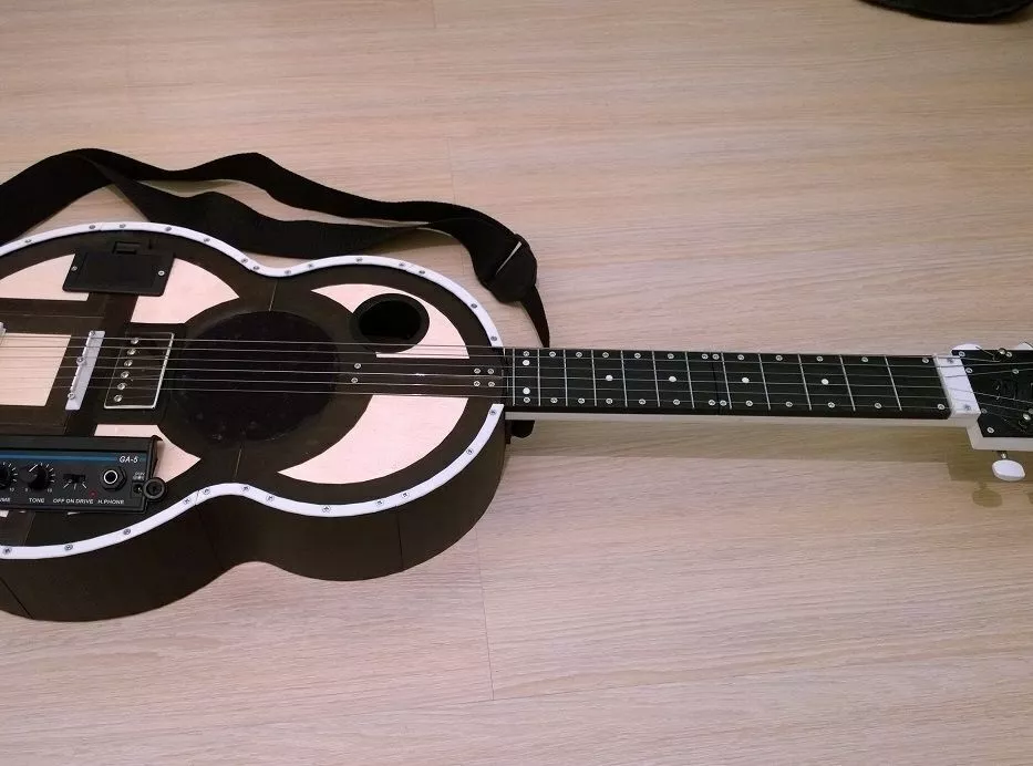 Guitar lego acoustic 3D print model