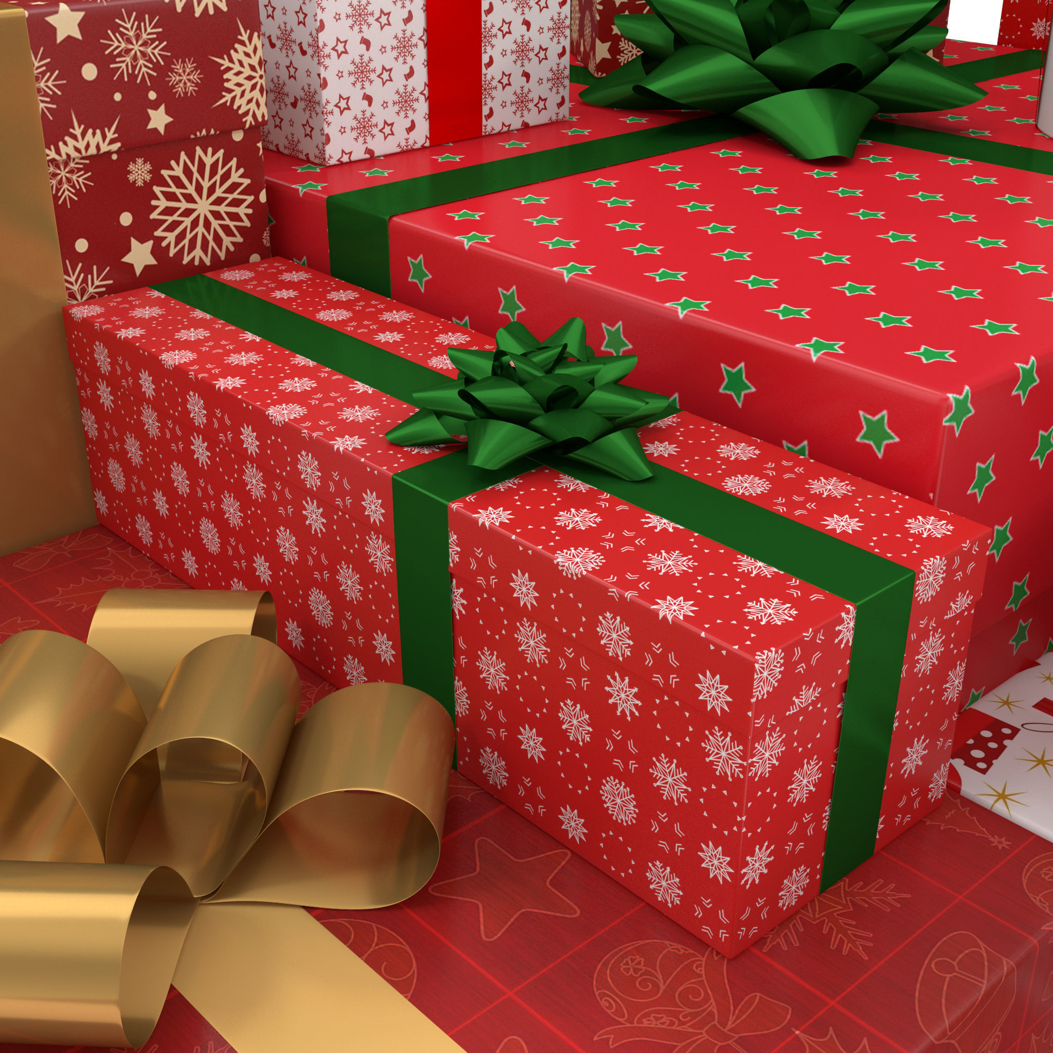 Christmas Gifts 1 3D model_6