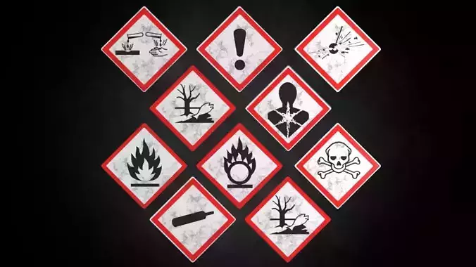 hazard symbols asset pack