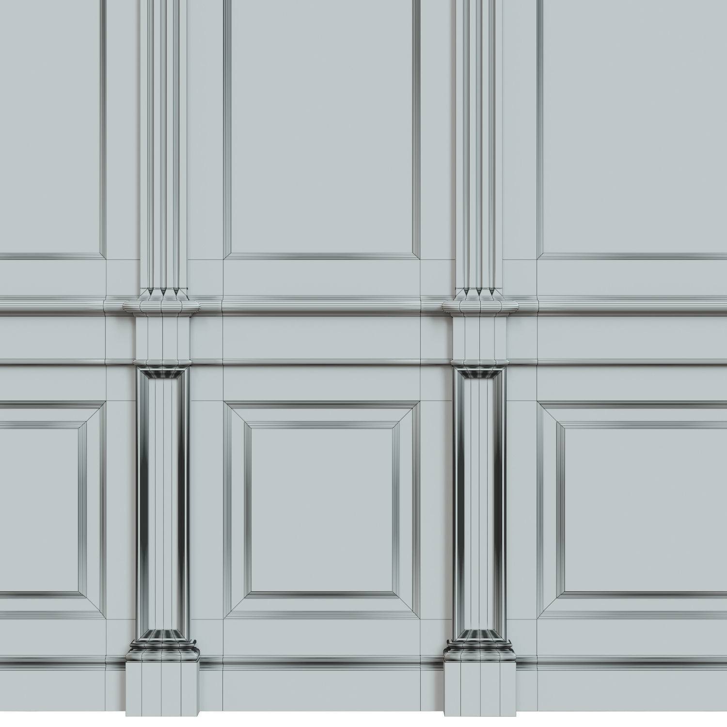 Wood panels 08 Low-poly 3D model_6