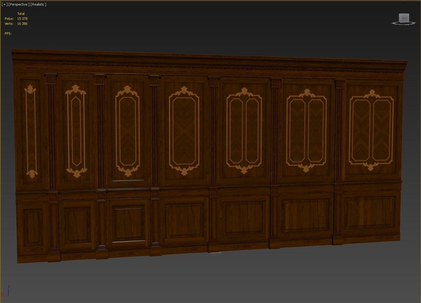 Wood panels 08 Low-poly 3D model_12