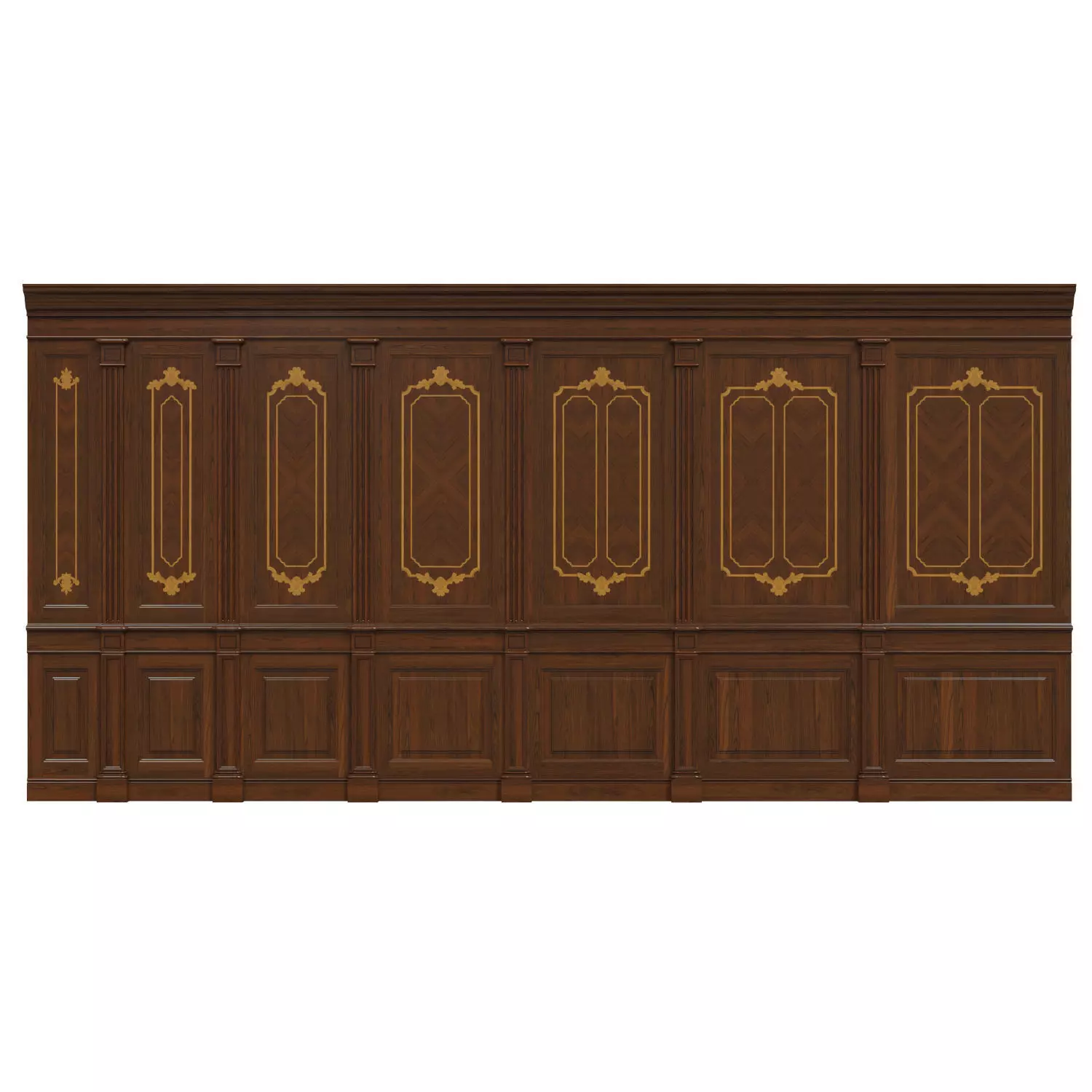 Wood panels 08 Low-poly 3D model_0