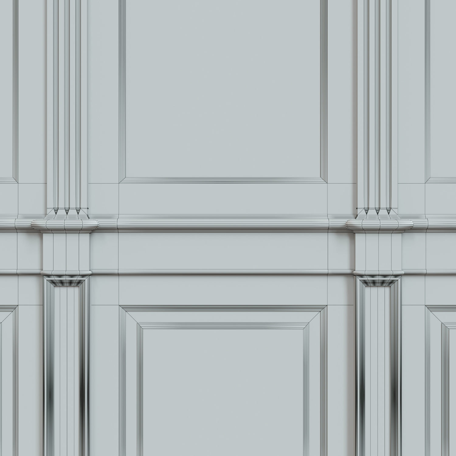 Wood panels 08 Low-poly 3D model_7