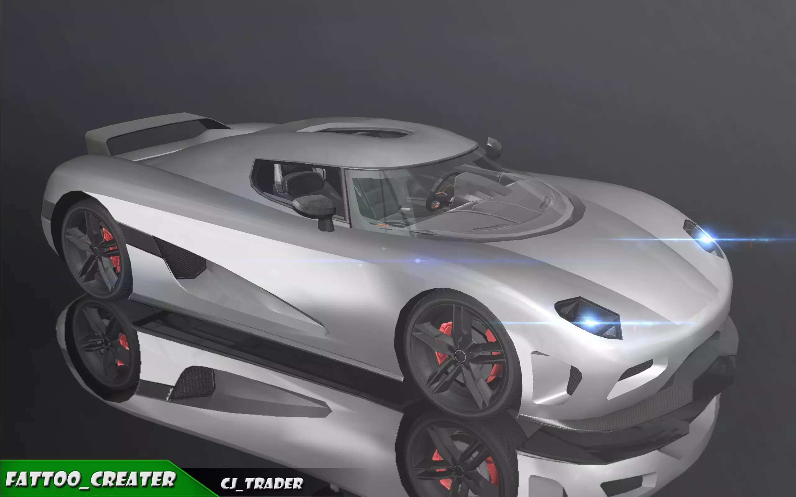 Low-Poly Koenigsegg CCX Racing Car 3D Model Low-poly 3D model_0