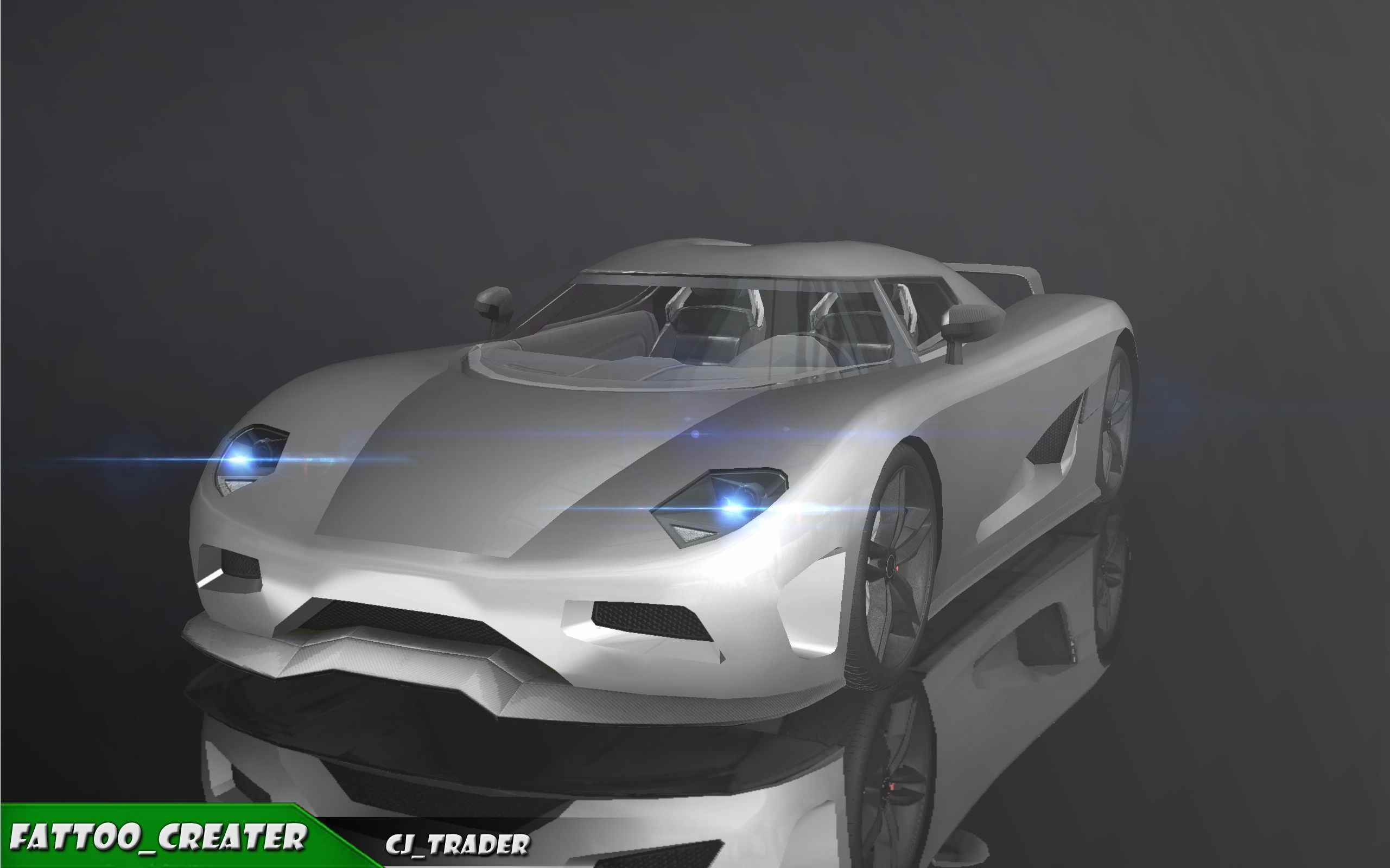 Low-Poly Koenigsegg CCX Racing Car 3D Model Low-poly 3D model_9