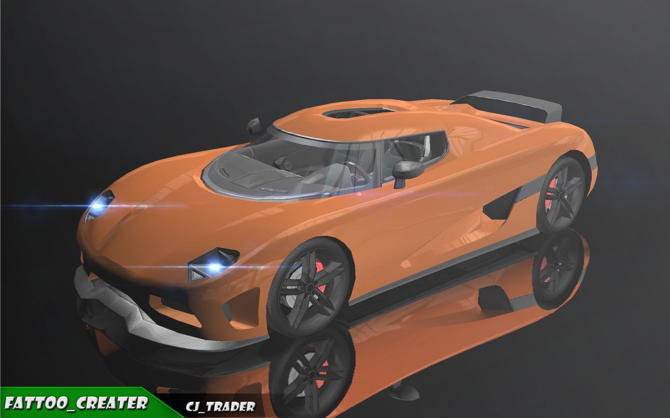 Low-Poly Koenigsegg CCX Racing Car 3D Model Low-poly 3D model_2