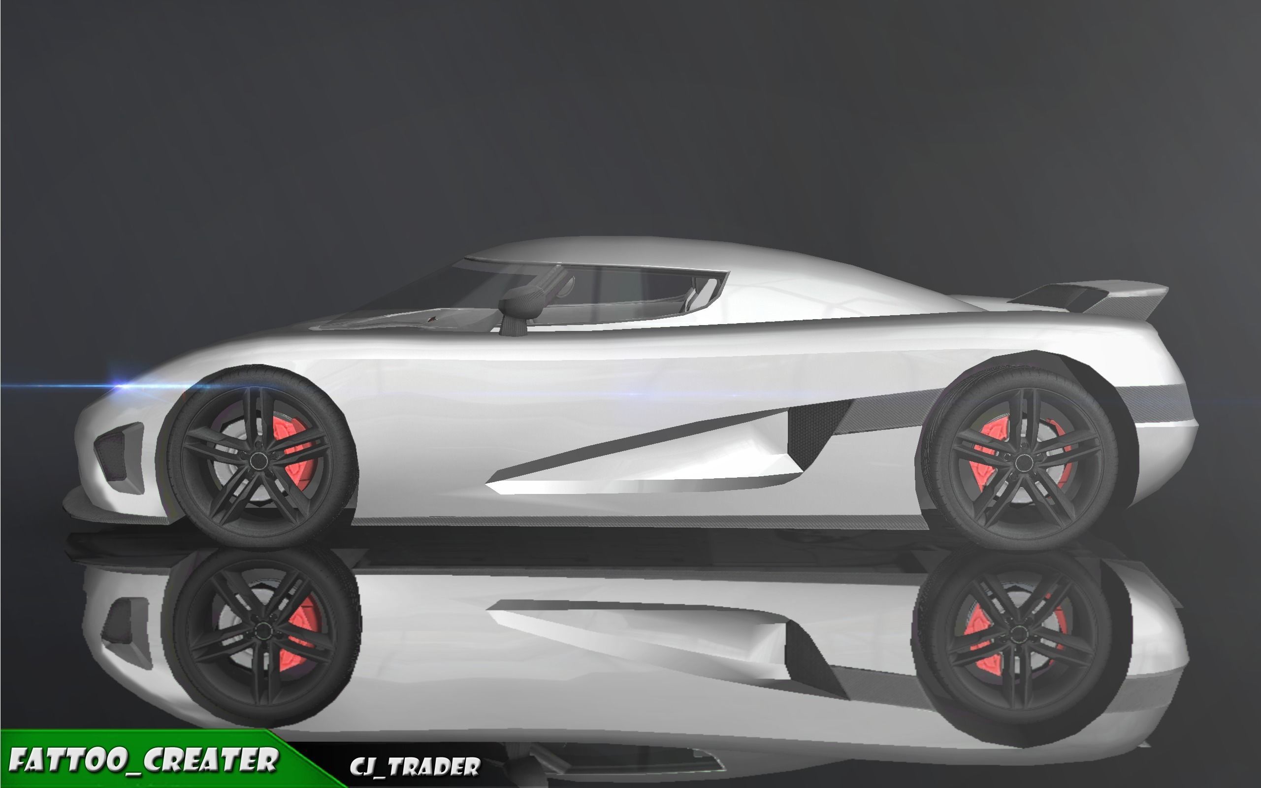 Low-Poly Koenigsegg CCX Racing Car 3D Model Low-poly 3D model_4