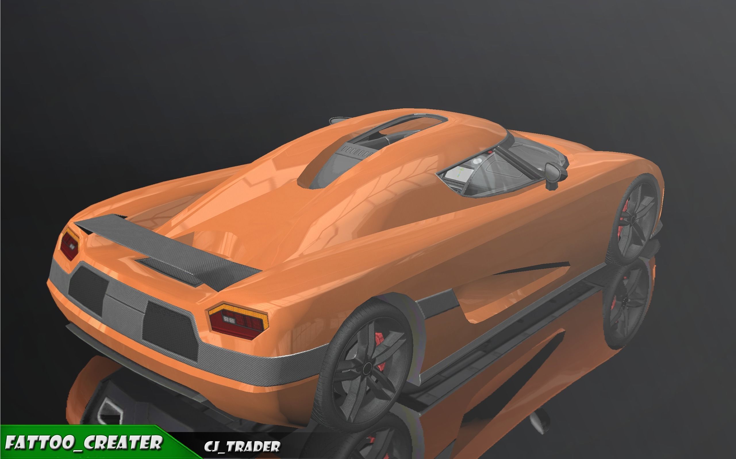Low-Poly Koenigsegg CCX Racing Car 3D Model Low-poly 3D model_6