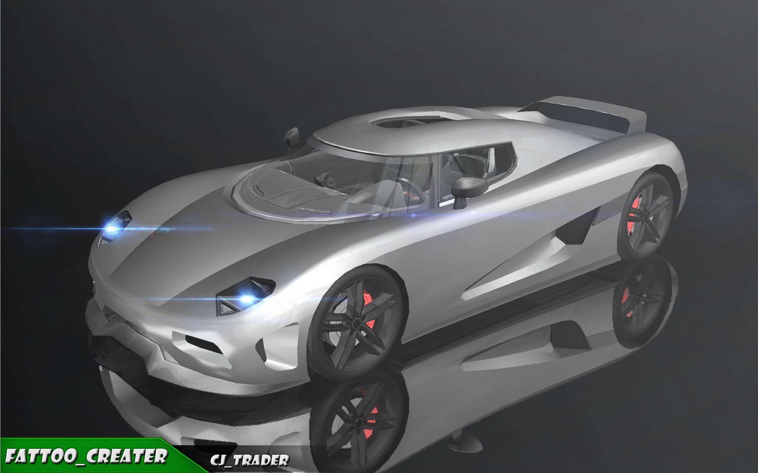 Low-Poly Koenigsegg CCX Racing Car 3D Model Low-poly 3D model_3
