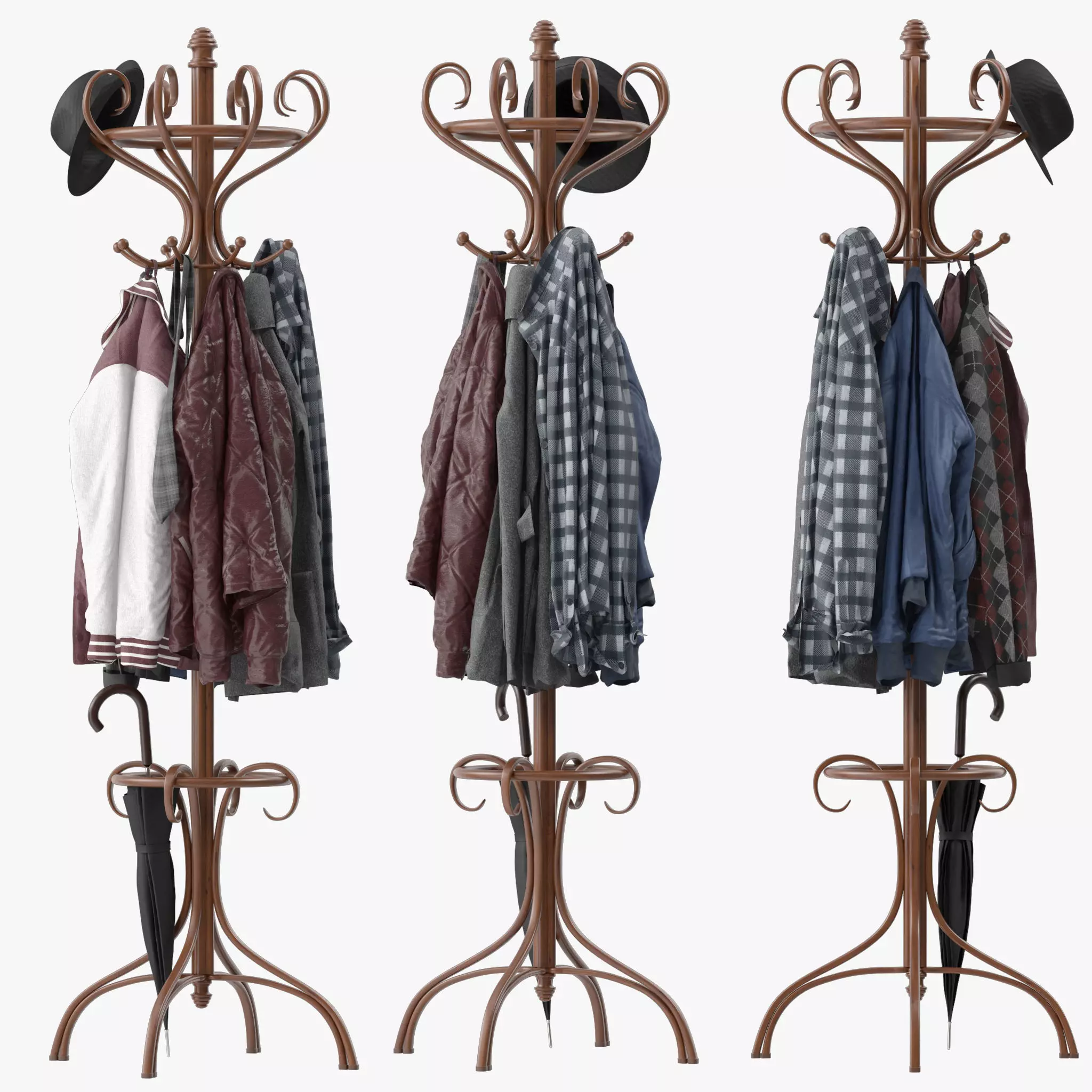 Bentwood Hat and Coat Stand  3D model_0