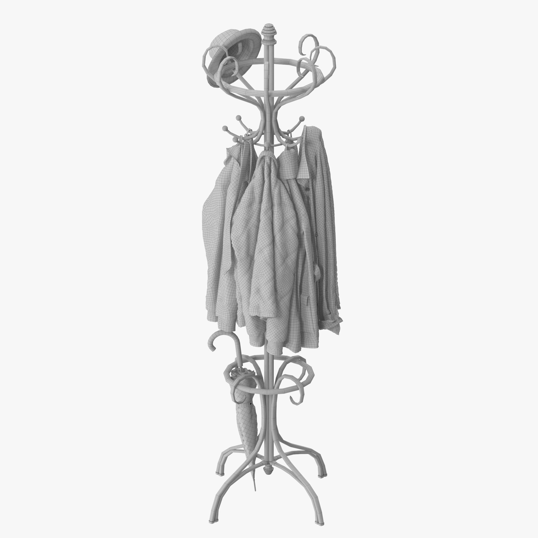 Bentwood Hat and Coat Stand  3D model_18
