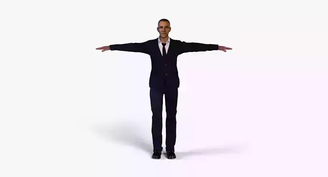 Barack Obama Low-poly 3D model
