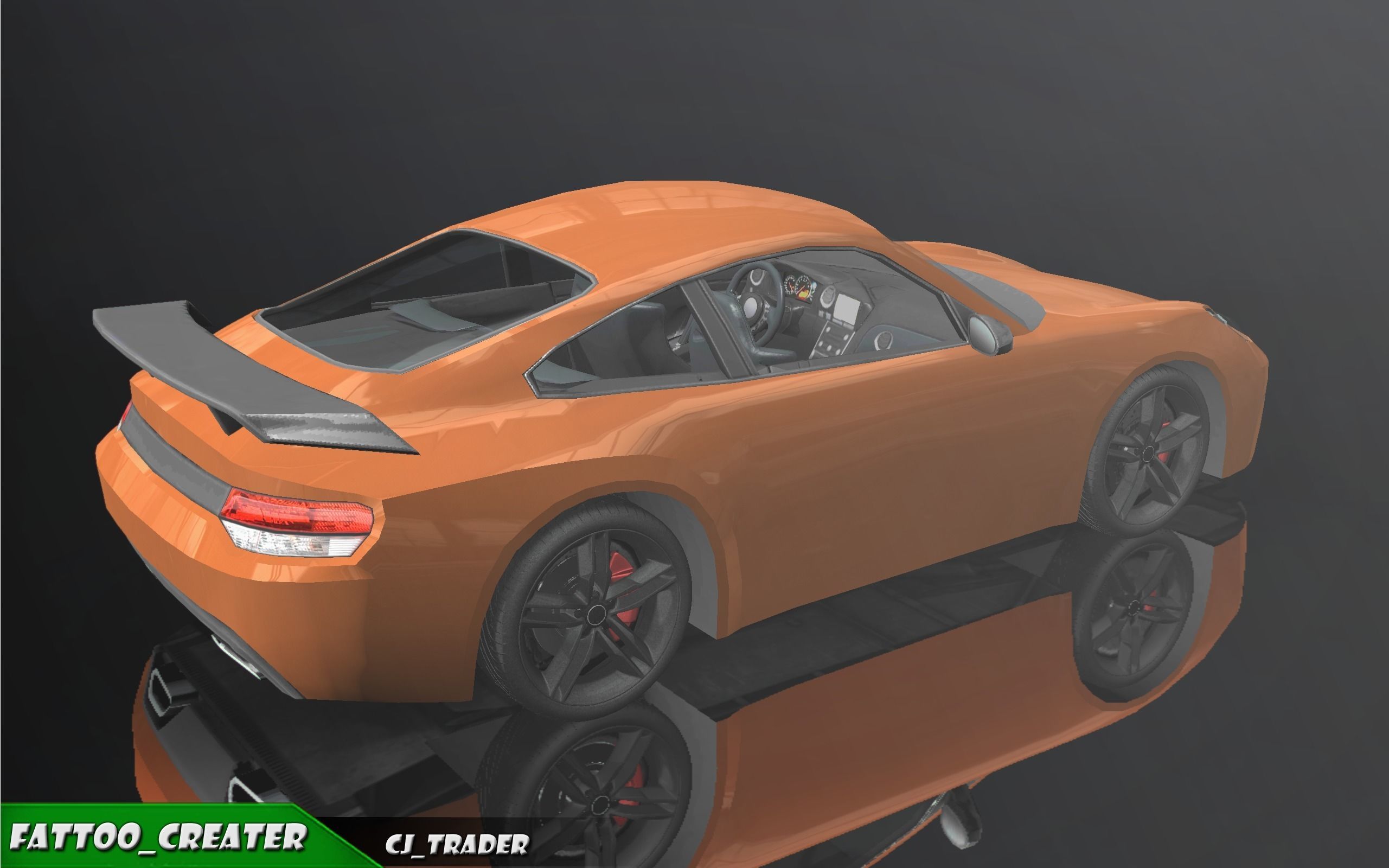 Low-Poly Car Racing Concept 3D Model Low-poly 3D model_6