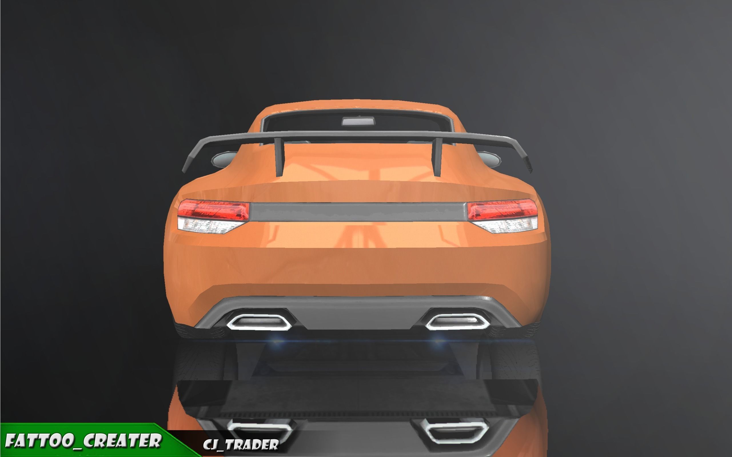 Low-Poly Car Racing Concept 3D Model Low-poly 3D model_5