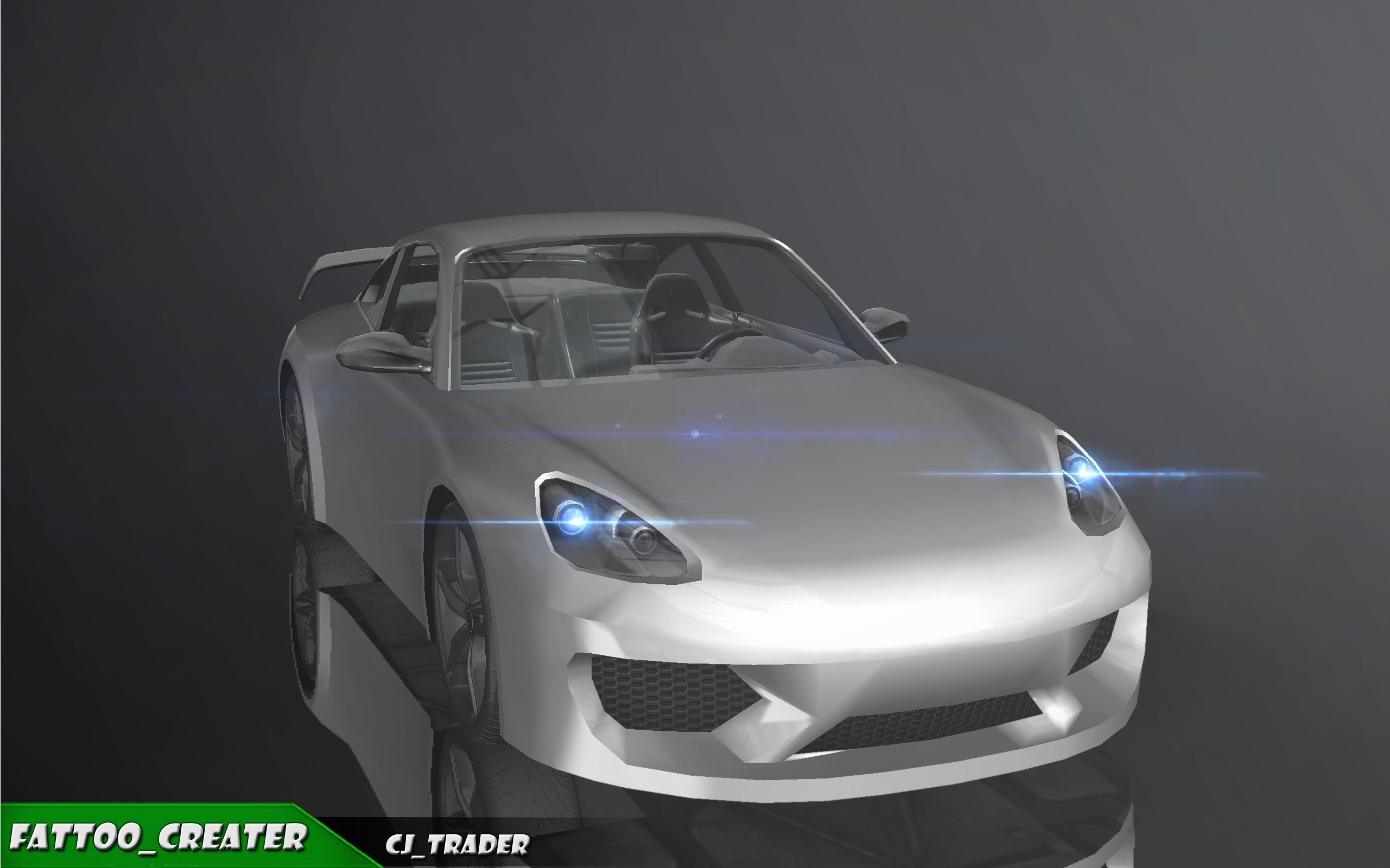 Low-Poly Car Racing Concept 3D Model Low-poly 3D model_8