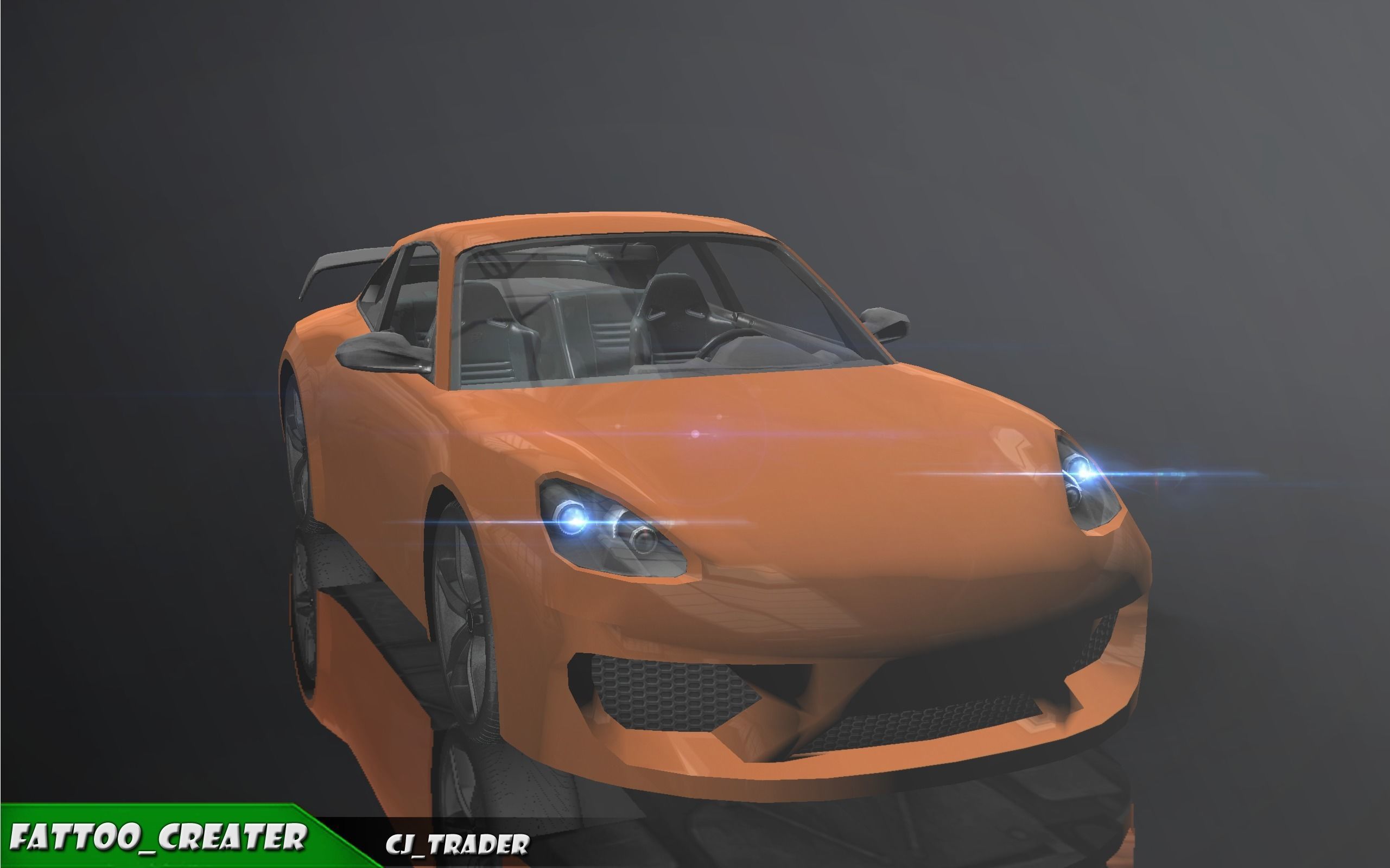 Low-Poly Car Racing Concept 3D Model Low-poly 3D model_7