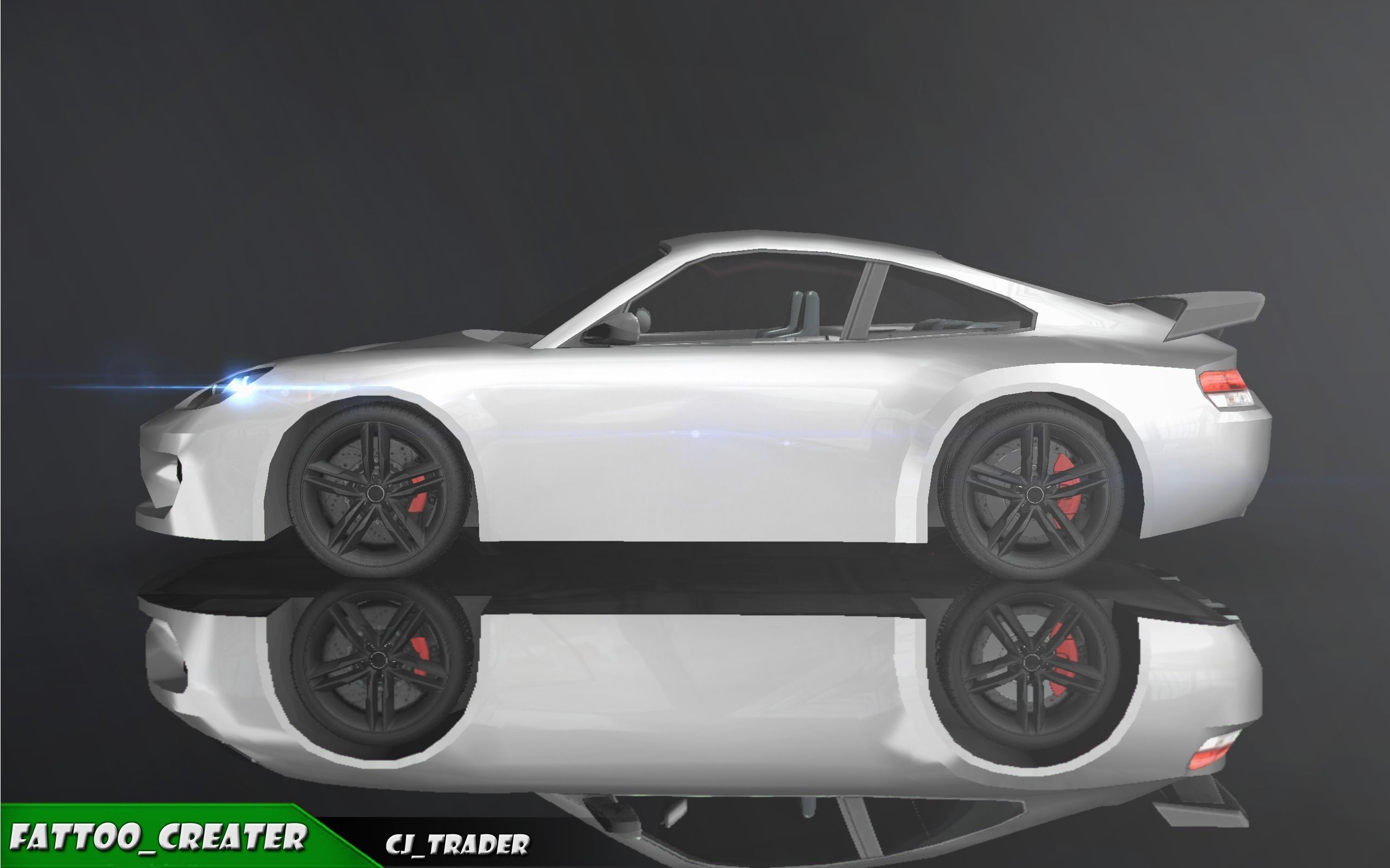 Low-Poly Car Racing Concept 3D Model Low-poly 3D model_4