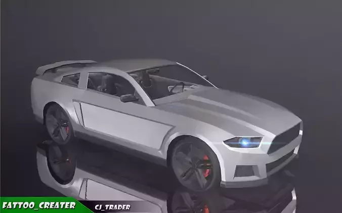 Low-Poly Car Racing  Concept Lowpoly 3D Model Low-poly 3D model