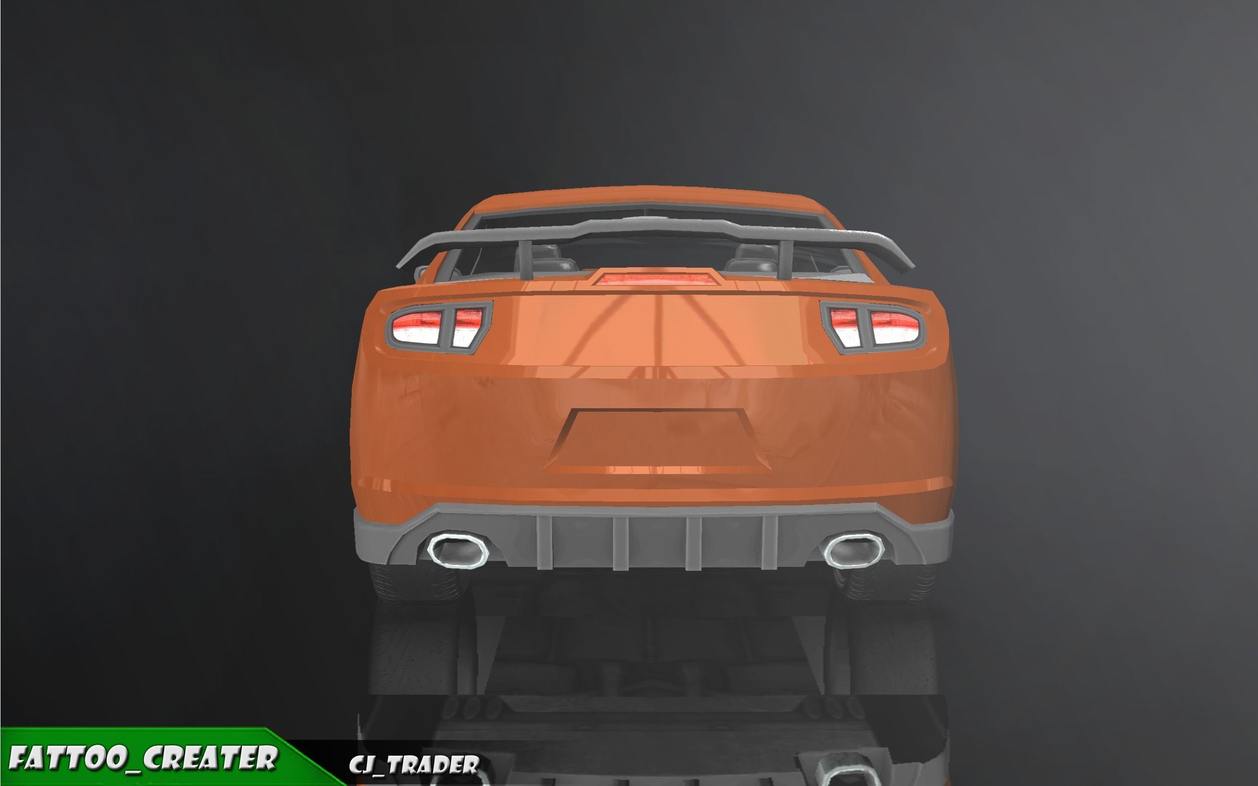 Low-Poly Car Racing Concept Lowpoly 3D Model Low-poly 3D model_3