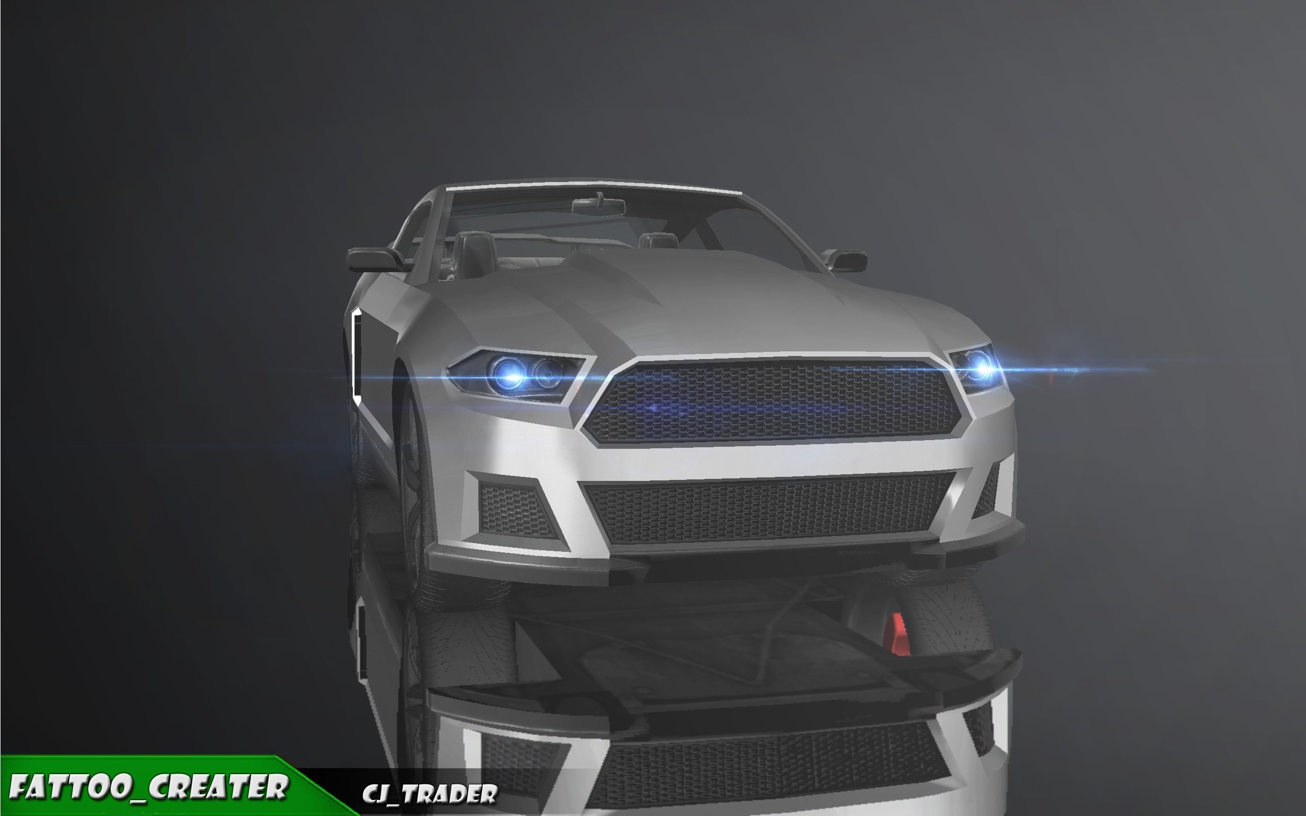 Low-Poly Car Racing Concept Lowpoly 3D Model Low-poly 3D model_5