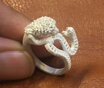 Lion VS Snake ring 3D print model_5