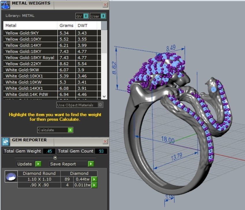 Lion VS Snake ring 3D print model_8