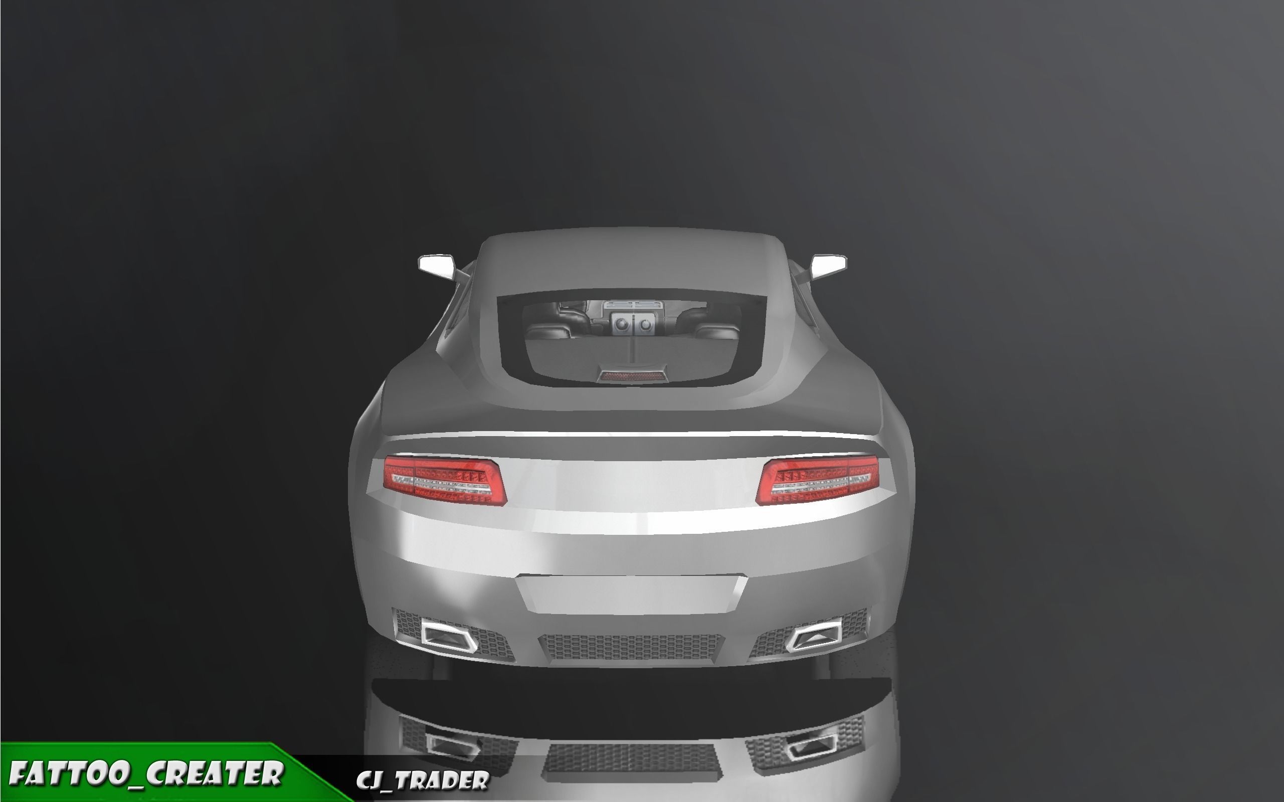 Low-Poly Car Racing  Aston Martin V8 Vantage Lowpoly 3D Model Low-poly 3D model_6