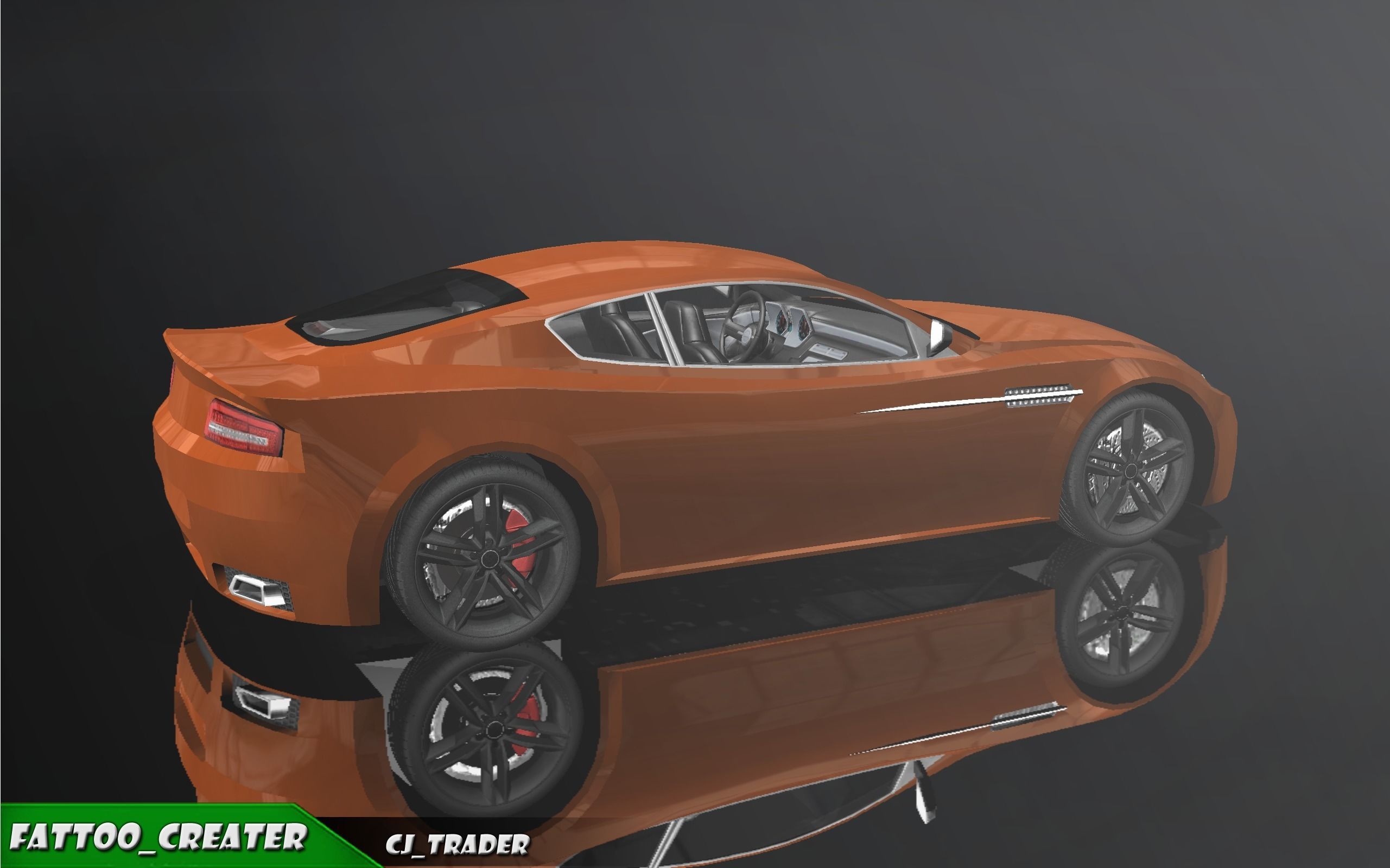 Low-Poly Car Racing  Aston Martin V8 Vantage Lowpoly 3D Model Low-poly 3D model_8