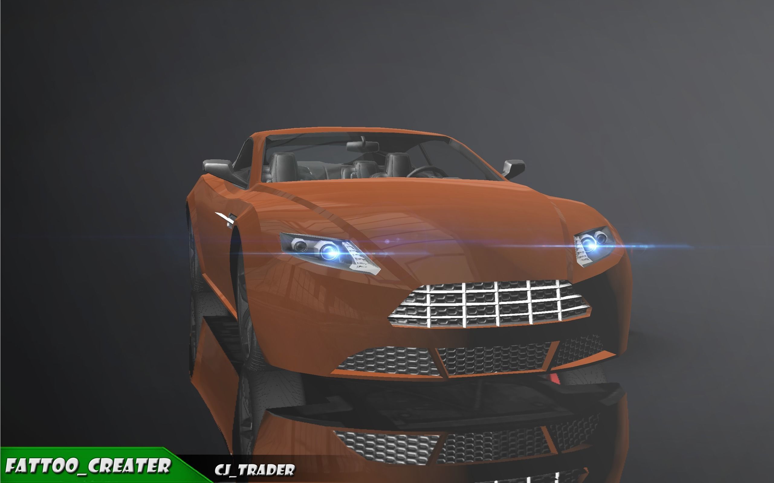 Low-Poly Car Racing  Aston Martin V8 Vantage Lowpoly 3D Model Low-poly 3D model_9