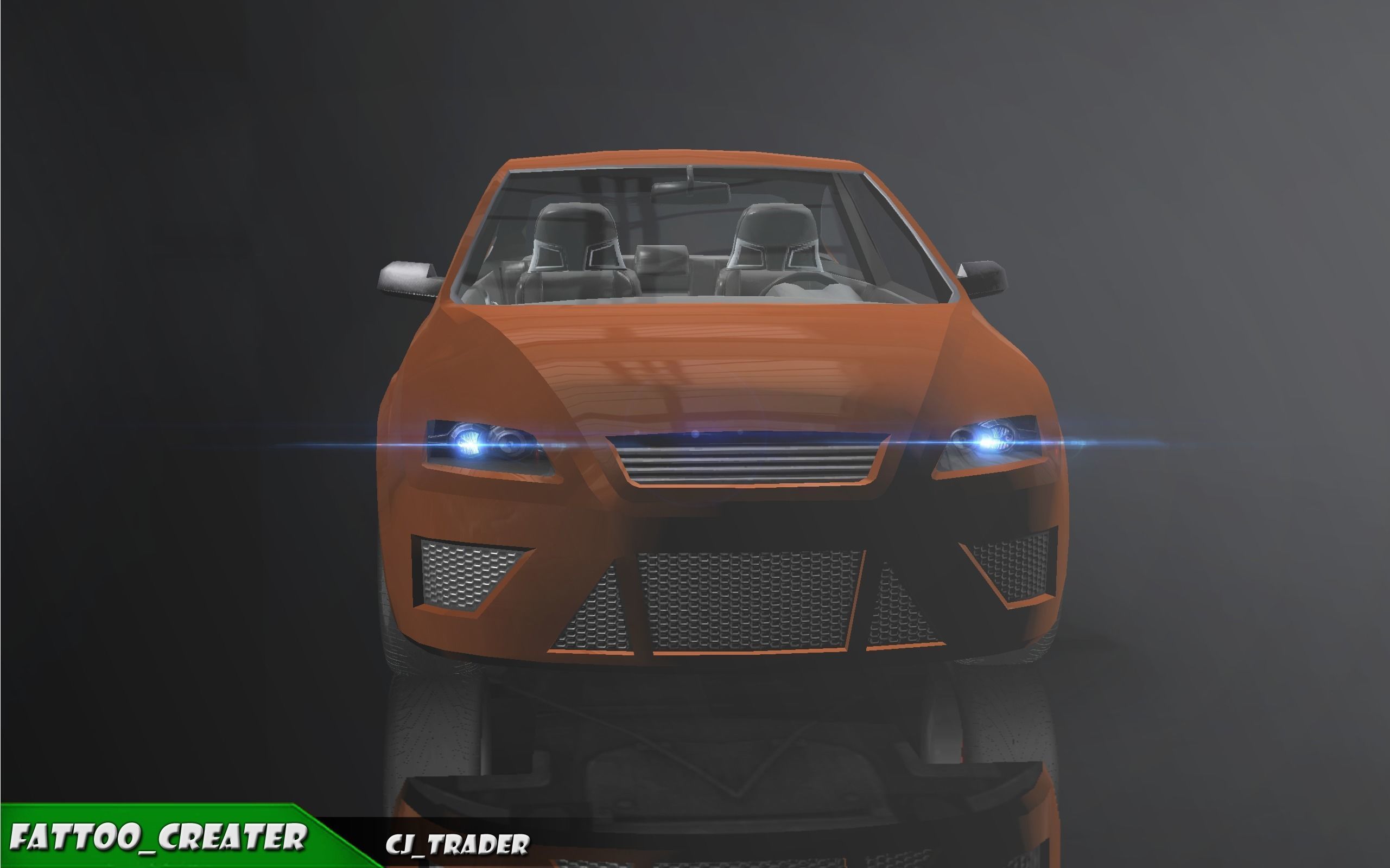 Low-Poly Car Racing Concept Simple 3D Model Low-poly 3D model_8