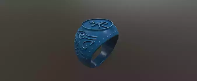 Japanese Style Ring -  Peace 3DPrint