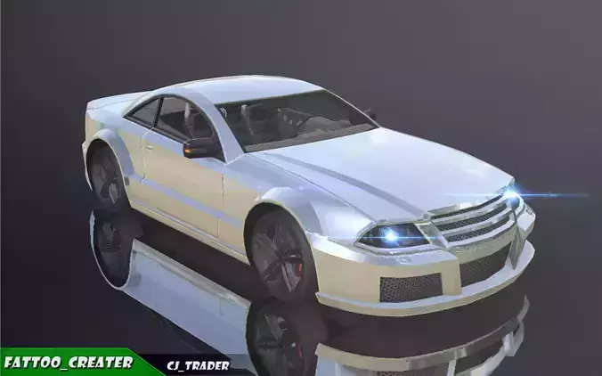 Low-Poly Racing Car Mercedes-Benz SL-Class 3D Model Low-poly 3D model