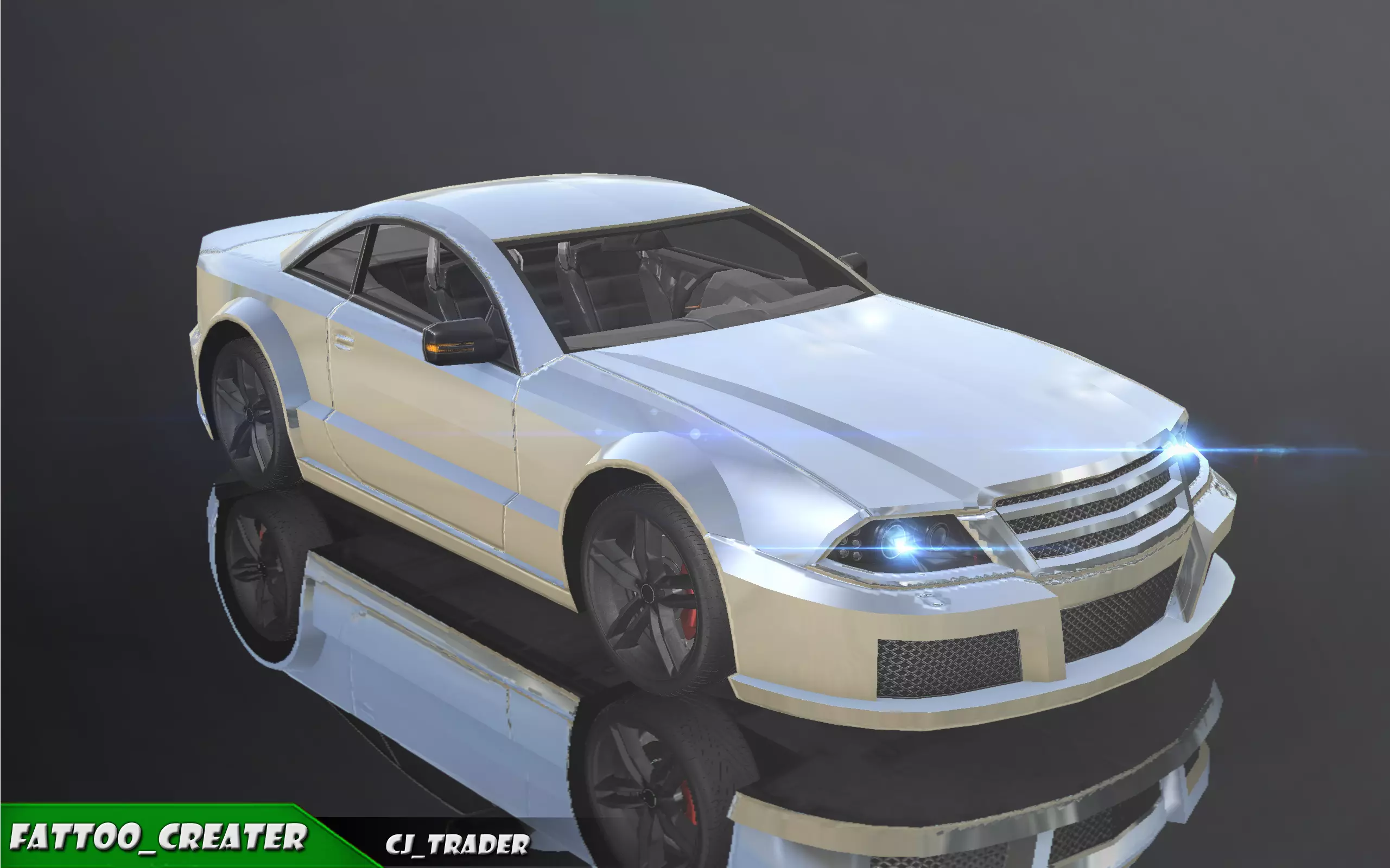 Low-Poly Racing Car Mercedes-Benz SL-Class 3D Model Low-poly 3D model_0