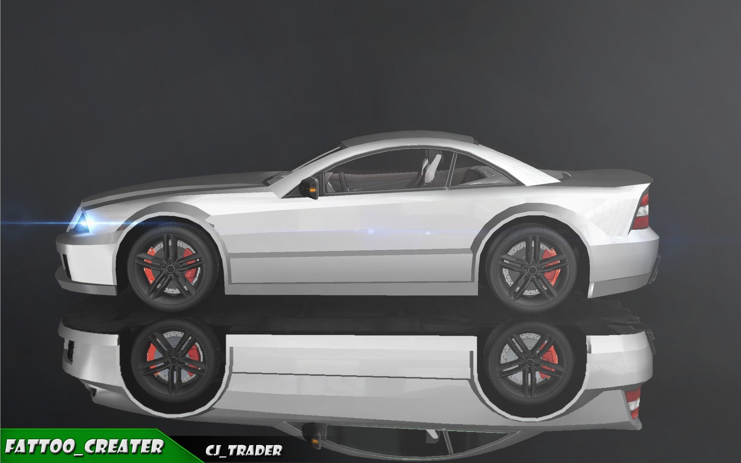 Low-Poly Racing Car Mercedes-Benz SL-Class 3D Model Low-poly 3D model_5