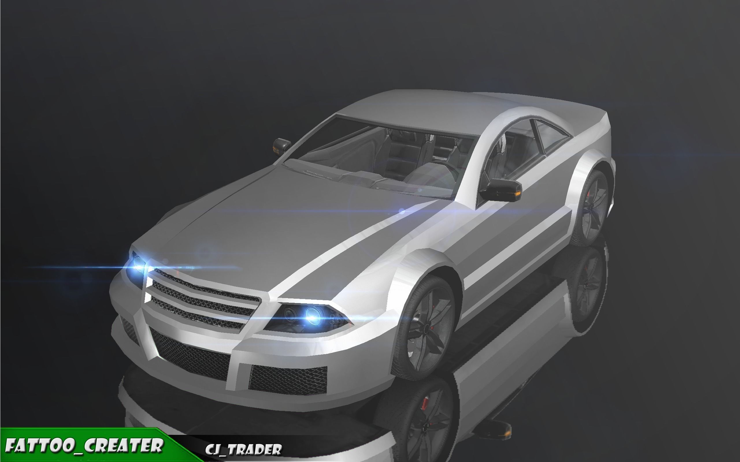 Low-Poly Racing Car Mercedes-Benz SL-Class 3D Model Low-poly 3D model_4