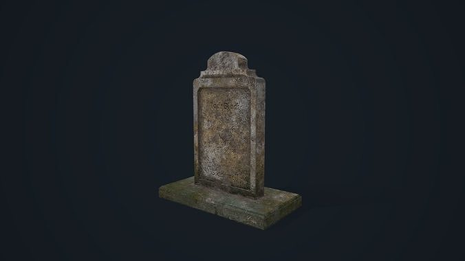 Gravestone 3 Low-poly 3D model