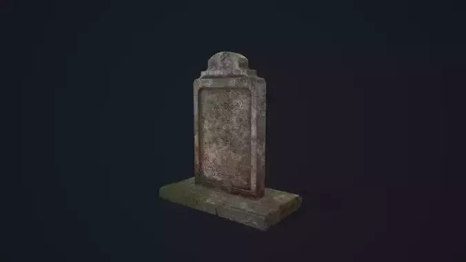 Gravestone 3 Low-poly 3D model