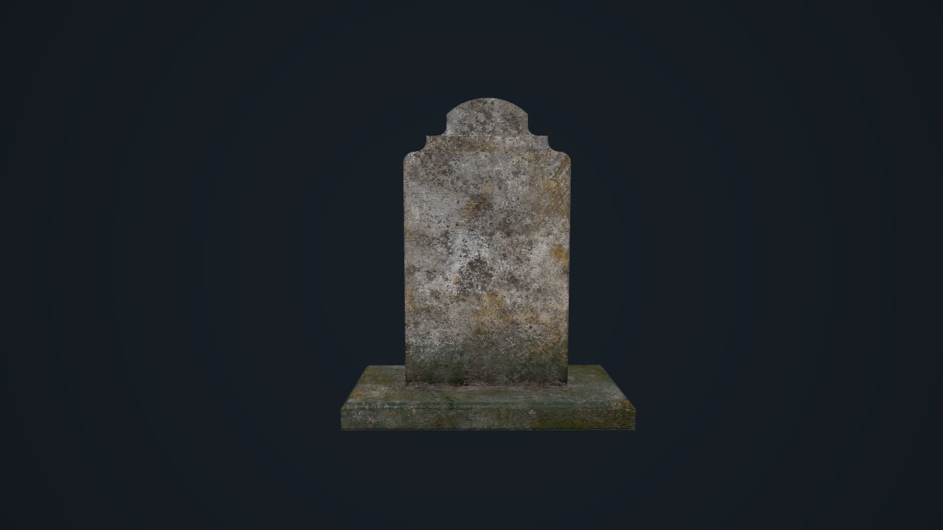 Gravestone 3 Low-poly 3D model_5