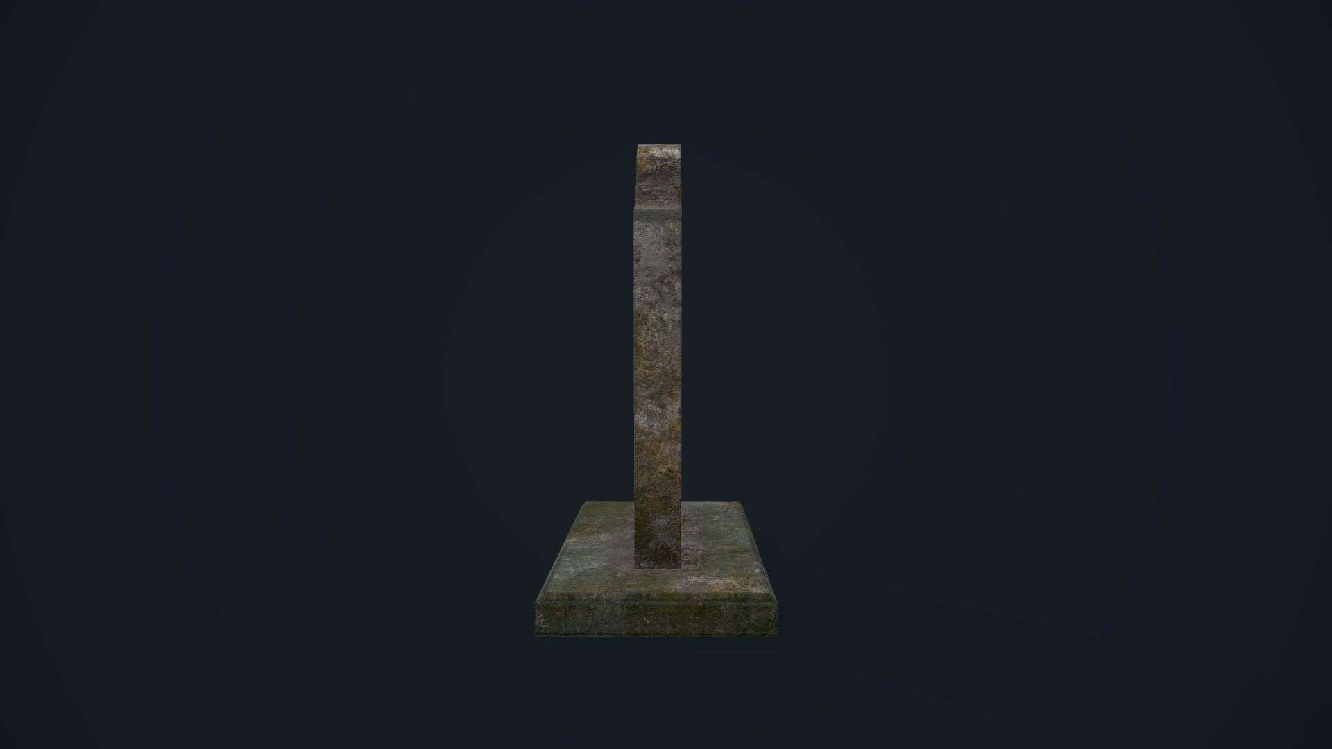 Gravestone 3 Low-poly 3D model_3