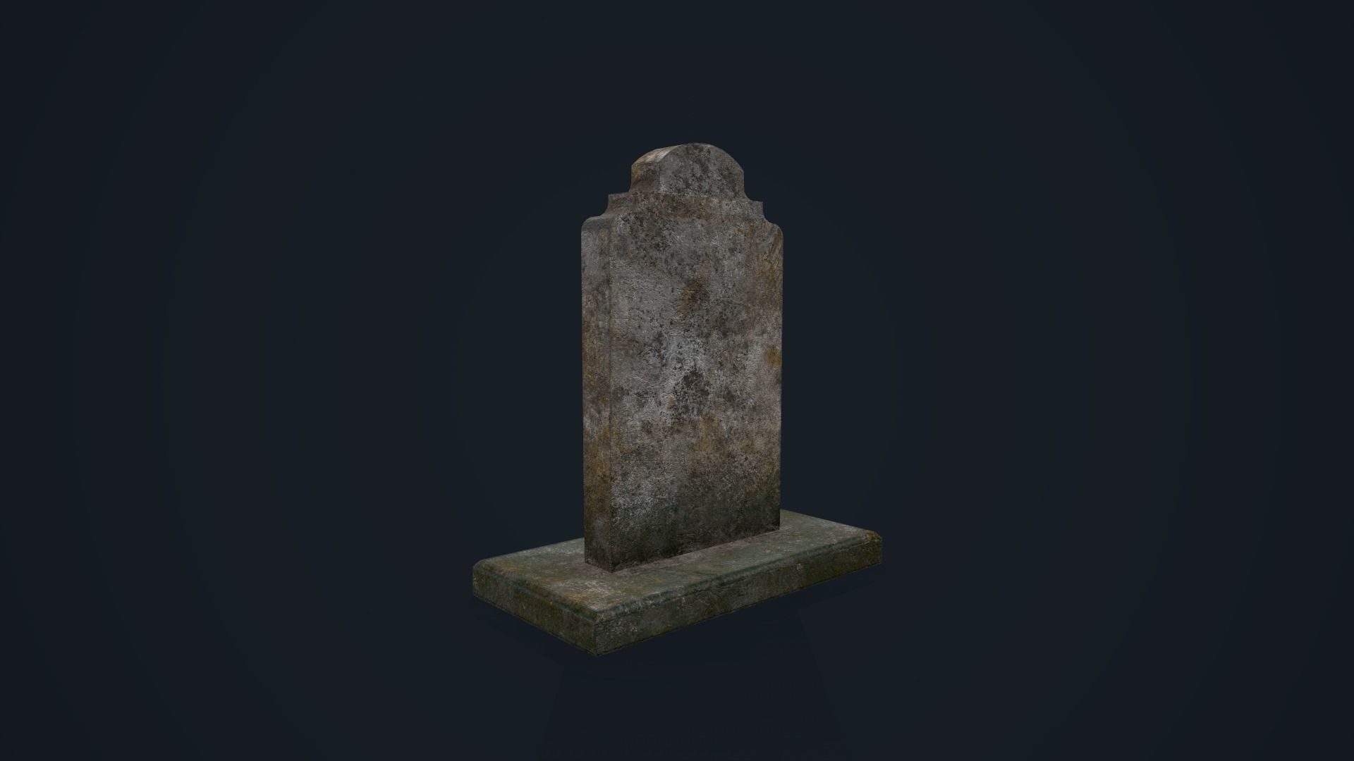 Gravestone 3 Low-poly 3D model_4