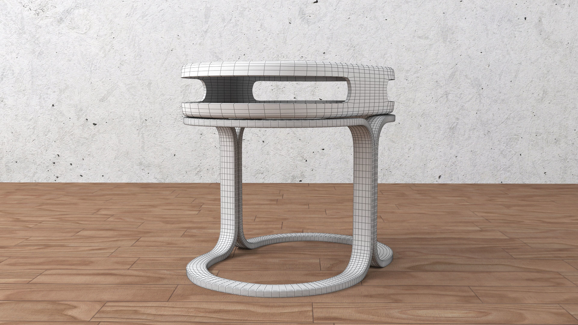 chair and table 3D model_24