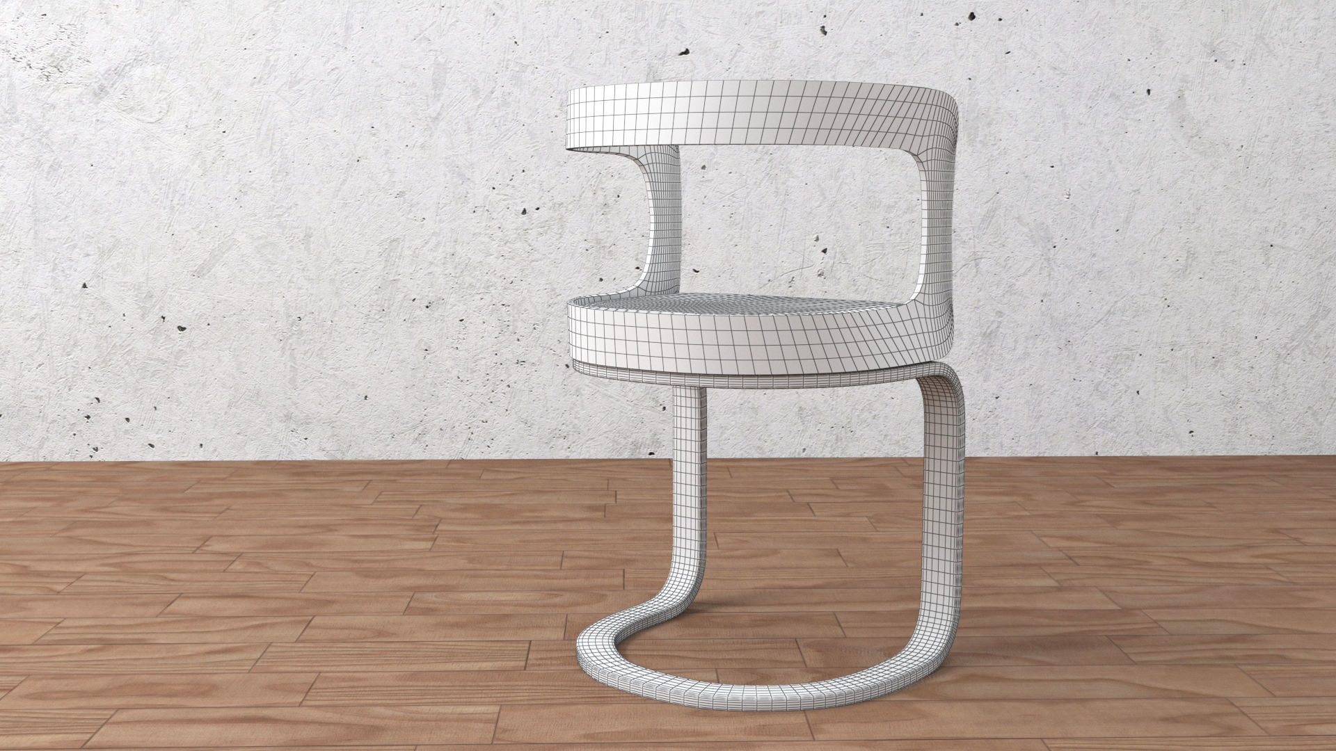 chair and table 3D model_15