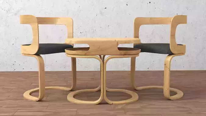 chair and table