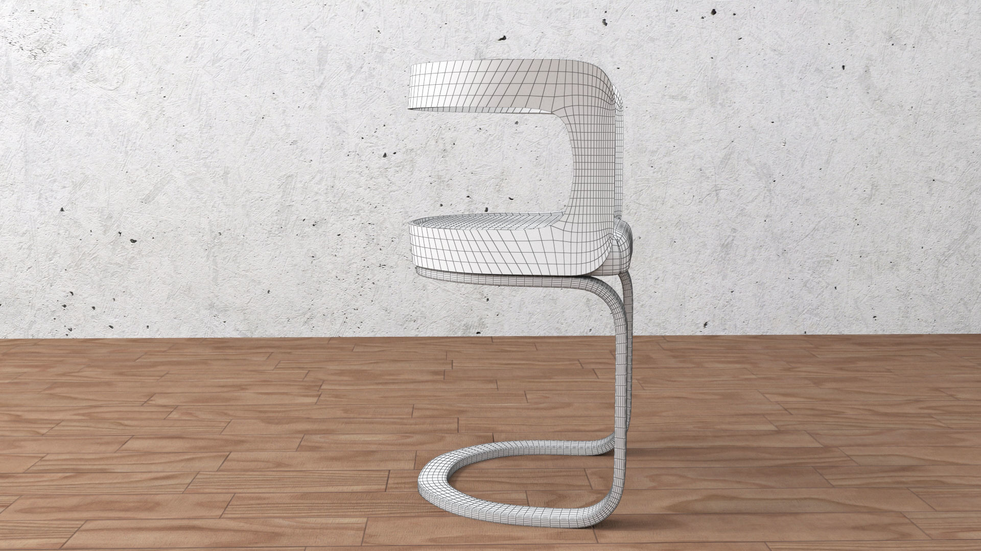 chair and table 3D model_16