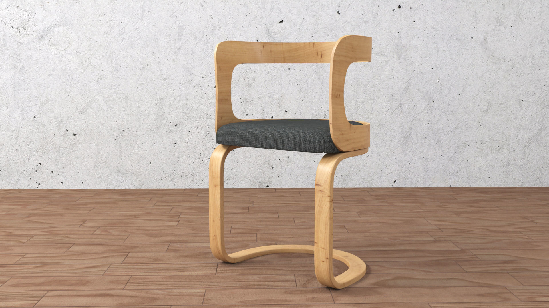 chair and table 3D model_5