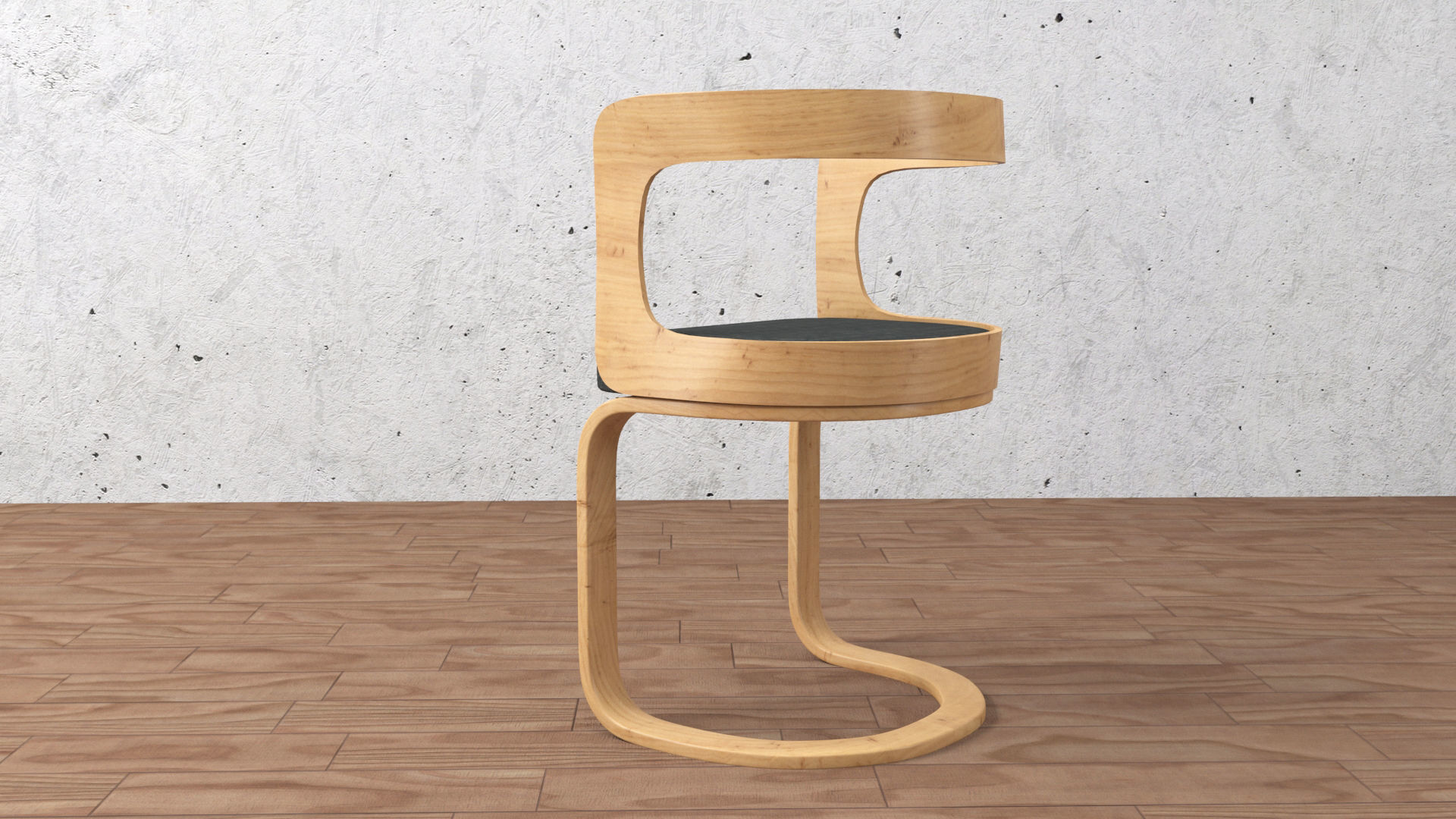 chair and table 3D model_7