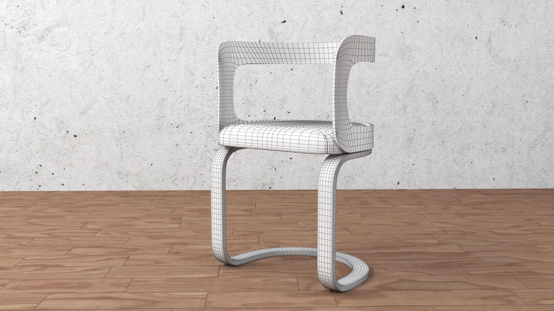 chair and table 3D model_12